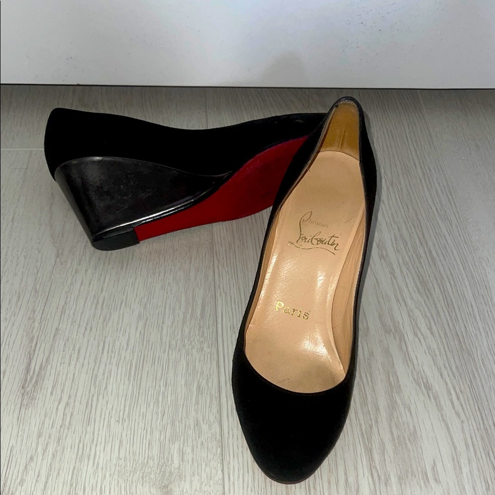 Christian Louboutin Black Wedges